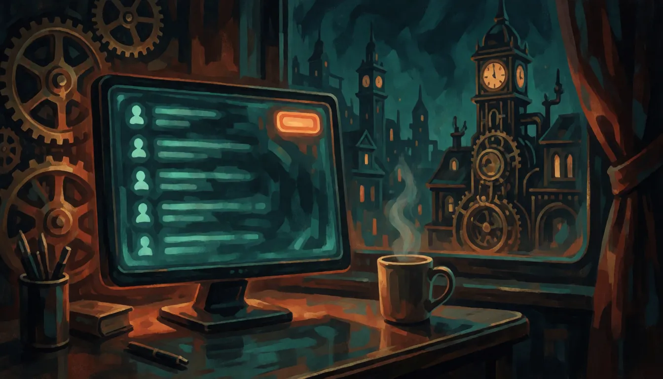 A Steam friends list on a monitor with a game invitation notification in the corner, next to a mug on a desk.
