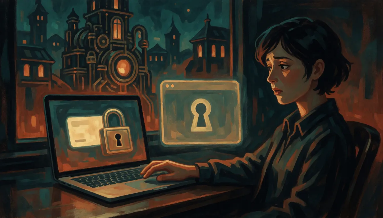 A person hesitating over a payment screen on a laptop, with a padlock icon and a Steam login window open beside it.